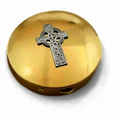 20-25 Host Brass Pyx with Celtic Cross Design