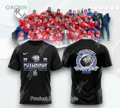 2025 America Hockey League Champions Lions De Trois Rivieres 3D Printed Shirt (Hoodie, Shirt, Sweatshirt)   Black