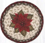 Primitive Poinsettia 10" Capitol Earth Mat