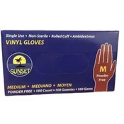 Vinyl Disposable Gloves Medium Powder Free – Box of 100
