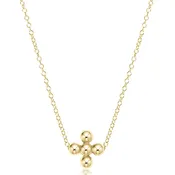 16" Necklace Classic Beaded Signature Cross 3mm