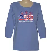250 American Birthday 3/4 Scoop Classic Shirt