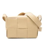 Beige Bottega Veneta Candy Nappa Intrecciato Cassette Crossbody