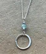 Aquamarine Circle Necklace