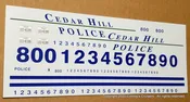 1/24th scale Cedar Hill, Texas Police Decals (old graphics)