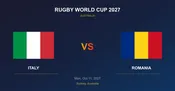 Italy vs Romania Tickets - Rugby World Cup 2027 Sydney