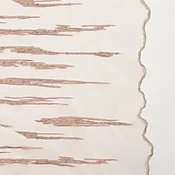 3D Embroidered Lace with Beads and Scalloped Edges - Metallic Etherea Pink Abstract