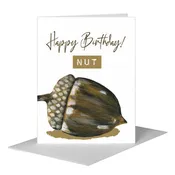 Acorn Dark Hue, Greeting Card (#8569C)