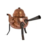 Late 19th C. Swedish Iron Tri-pod Footed Hot Chocolate Pot W/ Lid