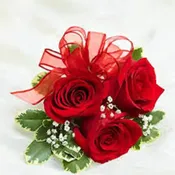 Corsage with Red Spray Roses