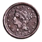 Braided Hair Large Cent 1848