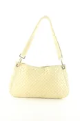 Bottega Veneta Ivory Beige Intrecciato Woven Leather Shoulder Bag 1BV912K