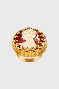 ANTIQUE VICTORIAN BROOCH GOLD-PLATED RING IN PEACH