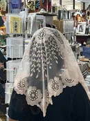 Blush Elaina Lace Mantilla Chapel Spanish Veil 51"