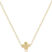 16" Necklace Gold - Signature Cross Small Gold
