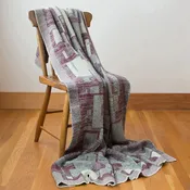 Artisanal Upcycled Patchwork Throw #34