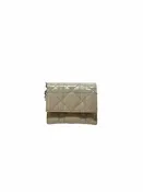 Christian Dior 'Lady Dior Lotus' Patent Cannage Compact Logo Charm Wallet