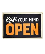 Keep Your Mind Open Camp Flag • Holy Smokes x Oxford Pennant