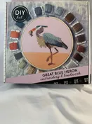 Kate Wyatt DYI Kit Great Blue Heron  Embroidery And Bead Work