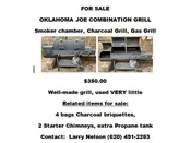 Oklahoma Joe Combination Grill Kingman - County Buy, Sell, Trade