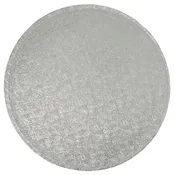 12" Round Silver Foil Cake Board Drum
