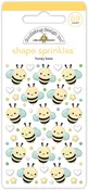 Doodlebug Sprinkles Adhesive Enamel Shapes-Honey Bee, Bee Happy