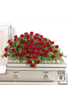 50 Red Roses Casket Spray