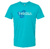 “Island Bloom” Hibiscus Tee  Blue