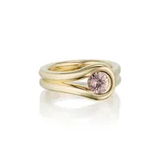 Limited Edition - Comet Statement Ring in 18K Yellow Gold & Malaya Garnet
