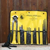 15 Piece Punch Chisel and Nipper Tool Roll Set