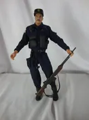 2000 21st Century 1/6 Police Officer Rifle Hat Tactical Vest Toy Figurine