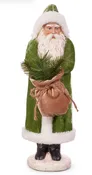 17.25" Vintage Velvet Santa (2-Colors)