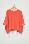 20" Square Pullover Sweater with Stripes