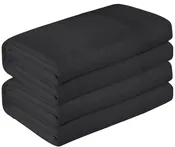 Royale Linen 2 Pack Bulk Flat Sheet Set - Top Sheet - Soft 1800 Microfiber - Wrinkle & Stain Resistant - for Hotel, Massage Table, Hospital, Dorm - Flat Sheet Sold Separately (Black)