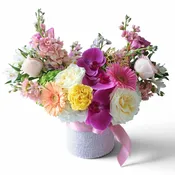 Lavender & Pink Elegance Bouquet - Roses, Hydrangeas & Orchids | Haddonfield & Haddon Township Delivery