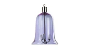Amethyst Crystal Bell Shaped, Three Light Lantern