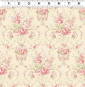 Clothworks Charlotte Damask in Cream