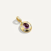 Aurum Amethyst Clip-On Charm