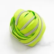 #5 Zipper 3yds Pulls NOT included - Granny Smith - Knot and Thread Designs