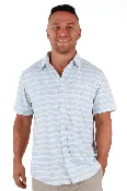 Anchor Boys Blue Stripe Tech Button Front