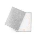 7" x 5.5" x 1" Cotton Filled Large Necklace Cardboard Box
