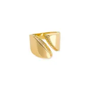 18K GOLD CZ RING