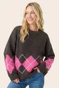 61 Jane Argyle Crew Neck Sweater