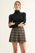 Adelyn Rae Jona Contrast Pipe Pleat Midi Skirt