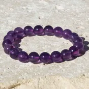 Amethyst 8mm Gemstone Bracelet