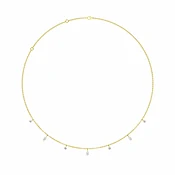 1.00 Carat Pierced Round & Pear Lab Grown Diamond Necklace