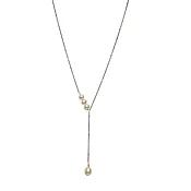 Black & White Pearl Pendant Necklace | Freshwater Cultured Pearls on Oxidized Sterling Silver Chain