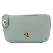 0124-BAG-LTHR-LOCKWALLET-SAGE Simply Southern Lock Wallet Sage 0