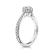 R890W - Elma Designs Diamond Engagement Ring 18K White Gold