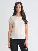 Button Detail Blouse, Jasper Crepe